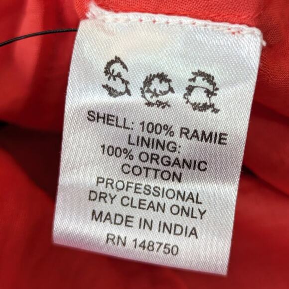 SEA New York Frida Off The Shoulder Smocked Midi Dress Coral Poppy XXS - Picture 12 of 14